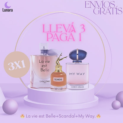 3x1 | De lujo 🔥La Vie Est Belle + Scandal + My way 50ml